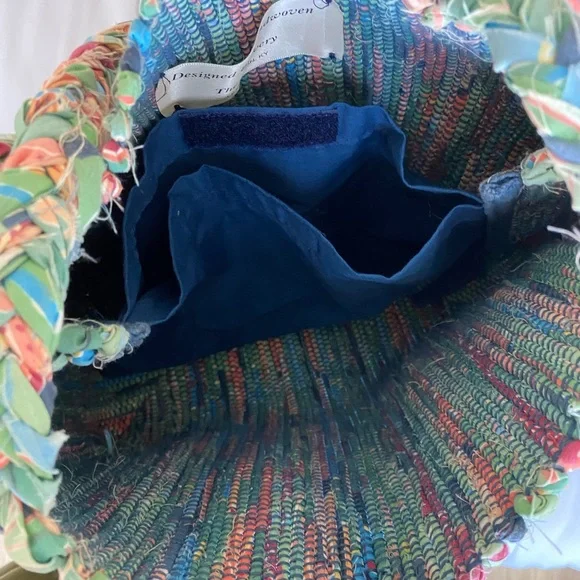 Colored handwoven designer tote bag - Picture 7 of 8